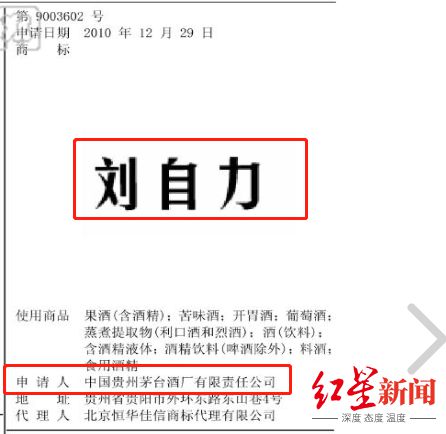 茅臺申請 高衛(wèi)東 商標(biāo) 專家 保護性注冊,不排除推同名產(chǎn)品